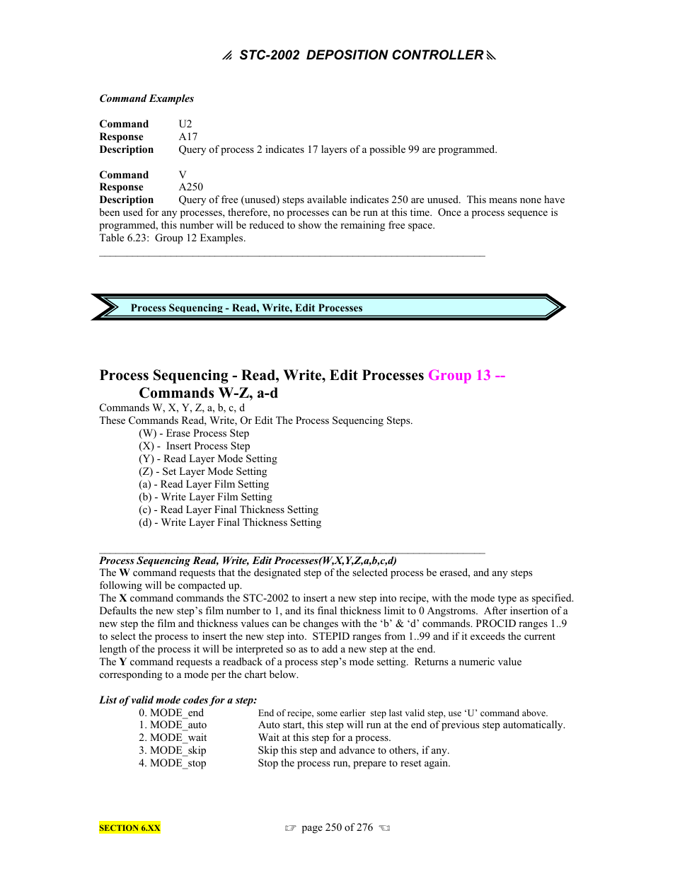 INFICON STC-2002 Thin Film Deposition Controller Operating Manual User Manual | Page 252 / 278