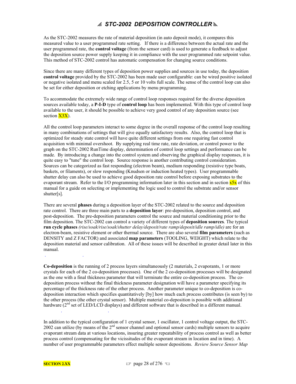 INFICON STC-2002 Thin Film Deposition Controller Operating Manual User Manual | Page 30 / 278