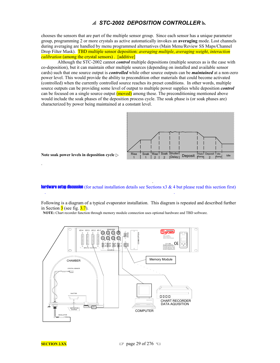 P stc-2002, Deposition controller y, Hardware setup discussion | INFICON STC-2002 Thin Film Deposition Controller Operating Manual User Manual | Page 31 / 278