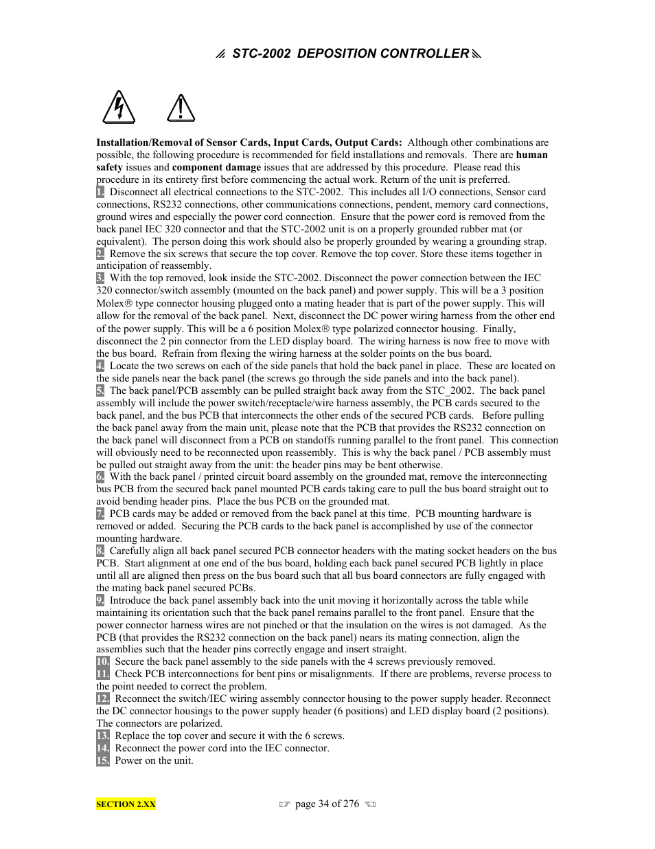 INFICON STC-2002 Thin Film Deposition Controller Operating Manual User Manual | Page 36 / 278