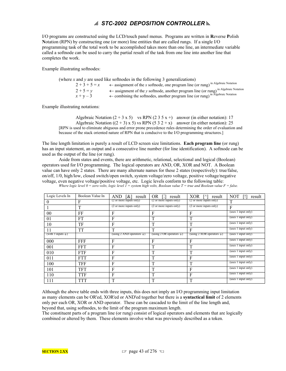 P stc-2002, Deposition controller y | INFICON STC-2002 Thin Film Deposition Controller Operating Manual User Manual | Page 45 / 278