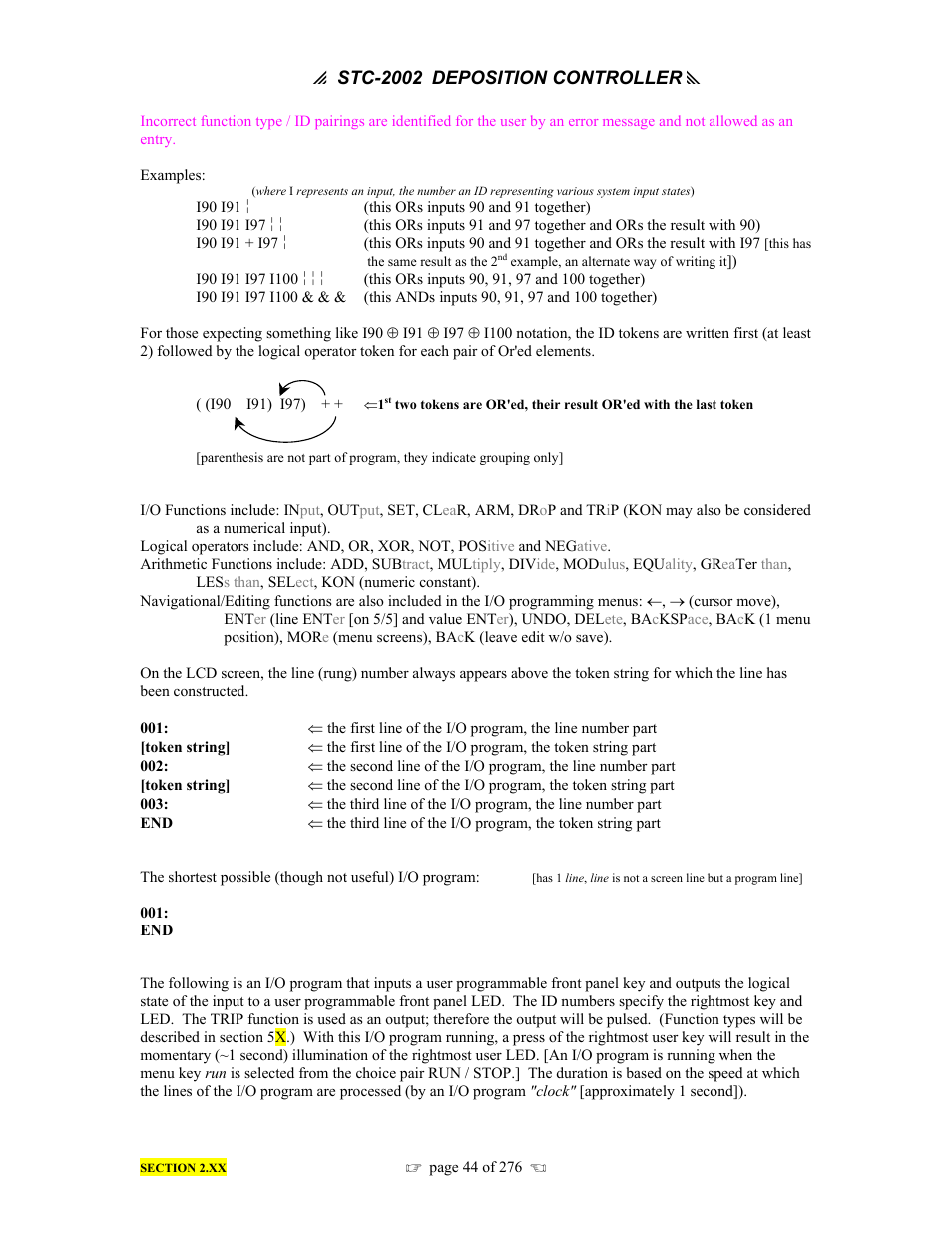 INFICON STC-2002 Thin Film Deposition Controller Operating Manual User Manual | Page 46 / 278