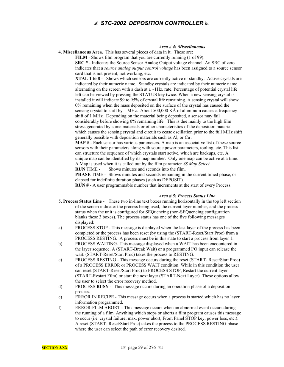 INFICON STC-2002 Thin Film Deposition Controller Operating Manual User Manual | Page 61 / 278