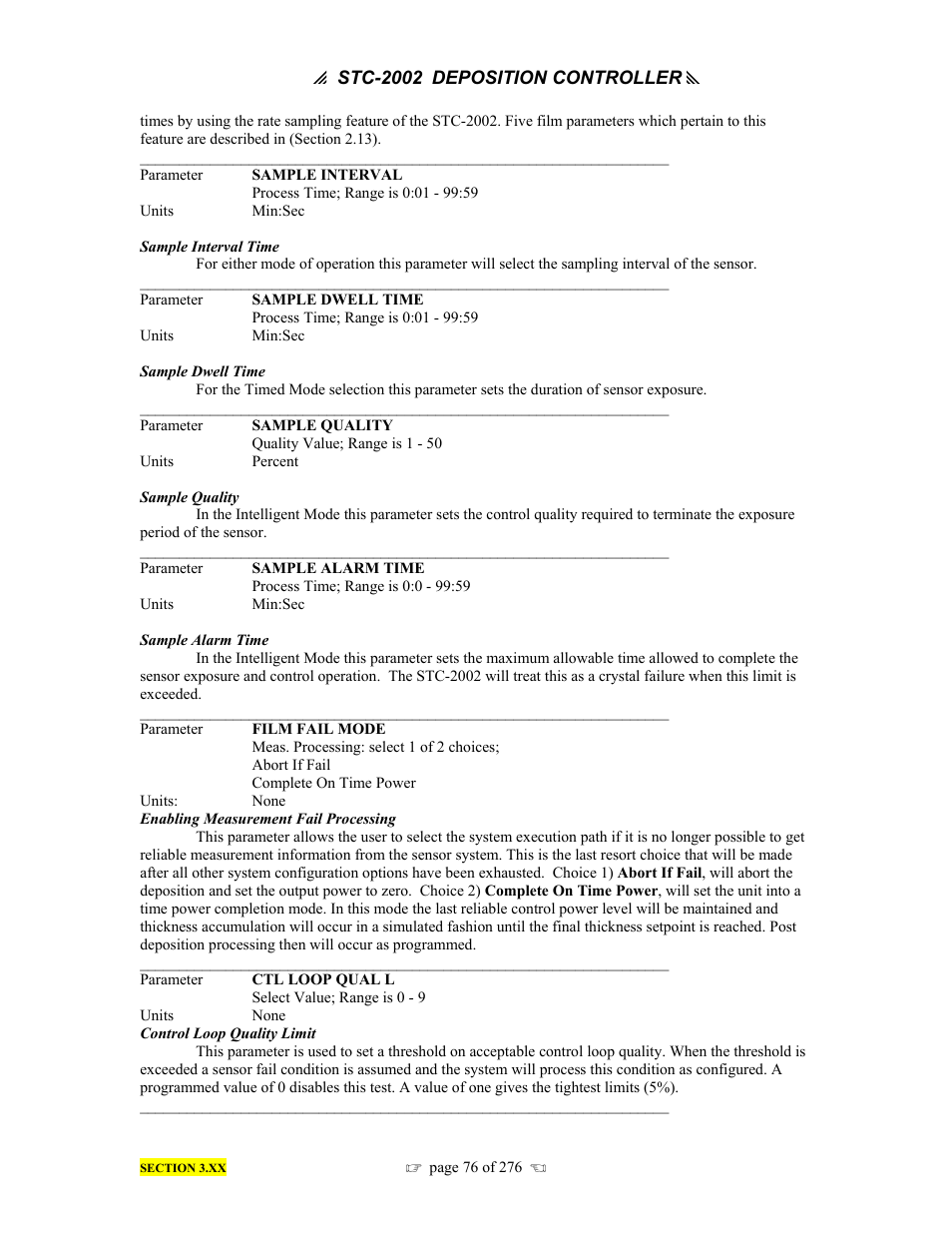INFICON STC-2002 Thin Film Deposition Controller Operating Manual User Manual | Page 78 / 278