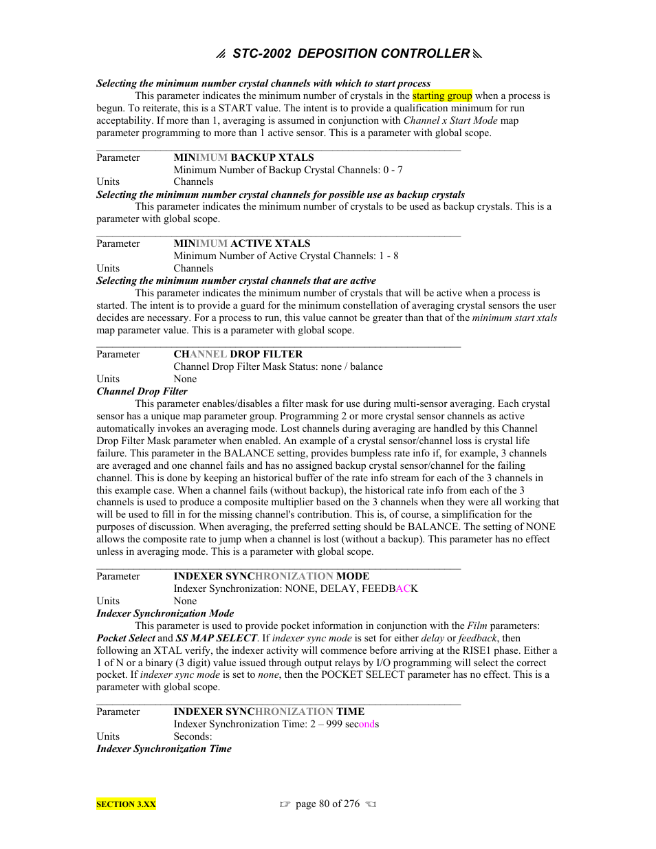 INFICON STC-2002 Thin Film Deposition Controller Operating Manual User Manual | Page 82 / 278