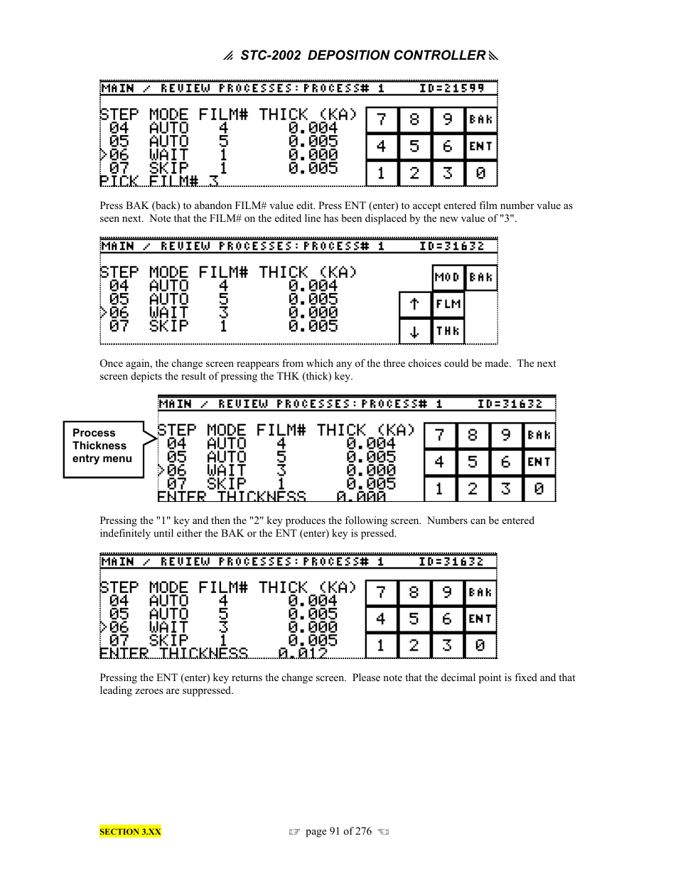 INFICON STC-2002 Thin Film Deposition Controller Operating Manual User Manual | Page 93 / 278