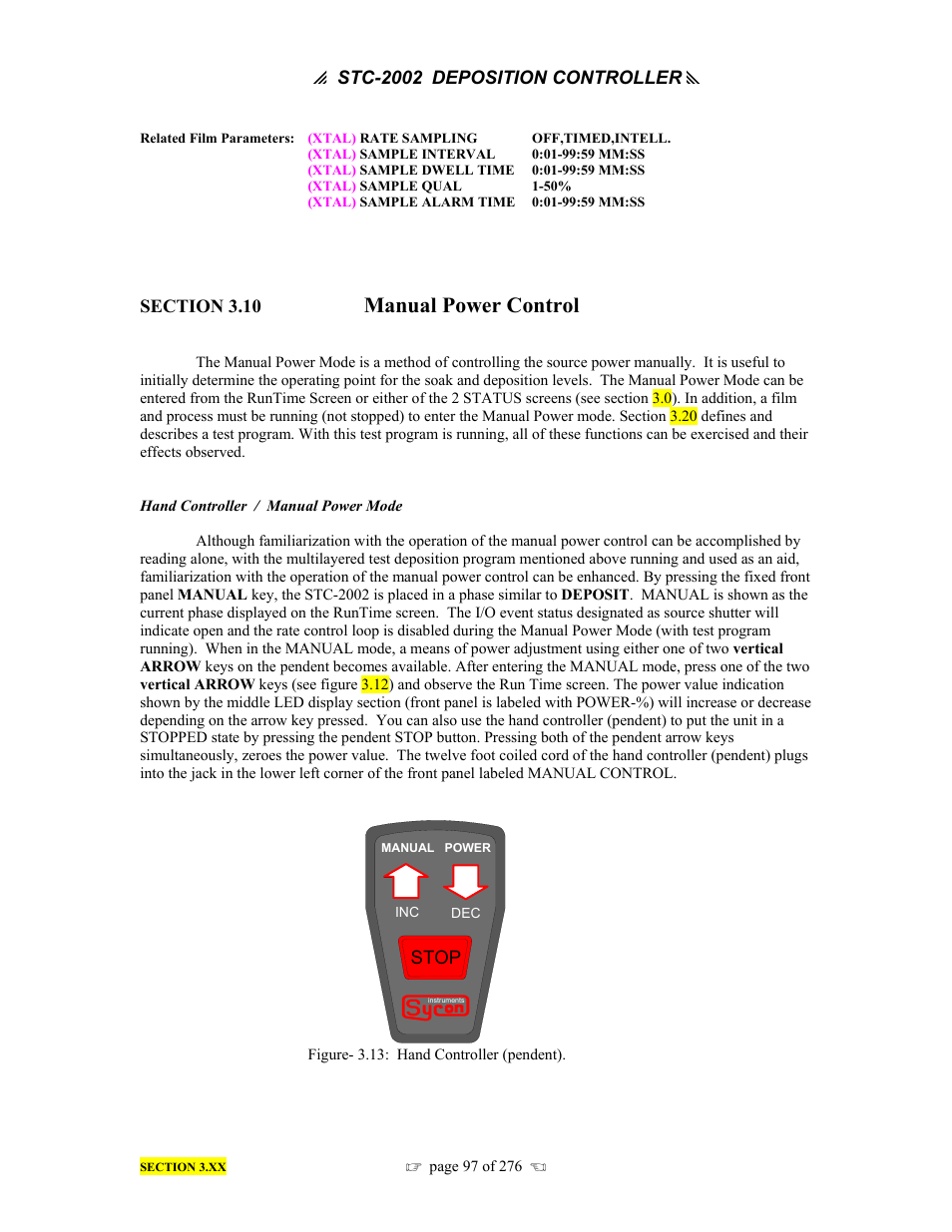 Manual power control | INFICON STC-2002 Thin Film Deposition Controller Operating Manual User Manual | Page 99 / 278