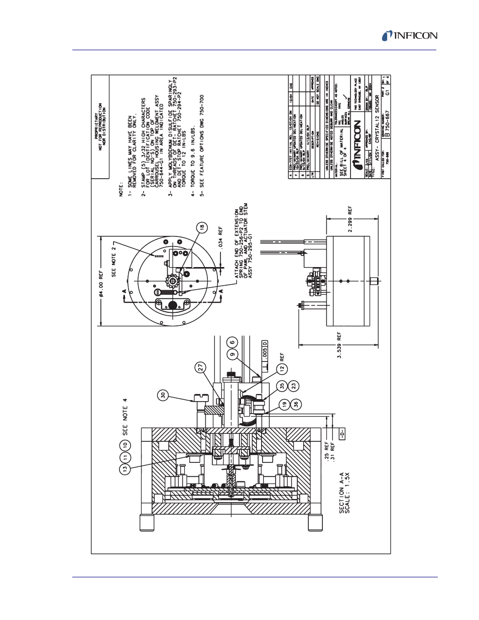 INFICON Crystal 12 Sensor User Manual | Page 19 / 58