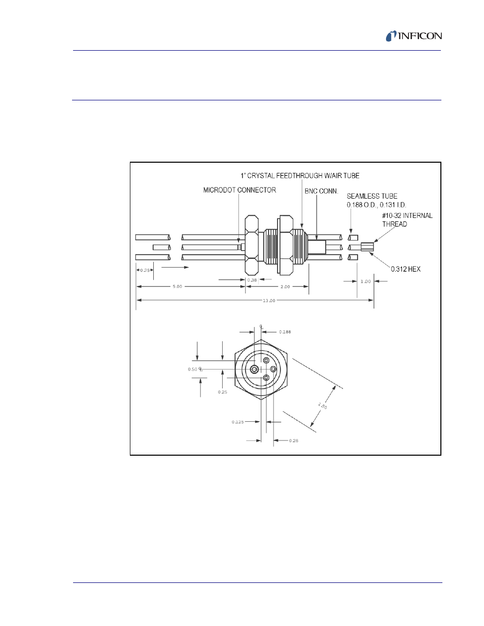 Chapter 5 feedthrough outline drawings, Chapter 5, 030-g1, see | INFICON Crystal 12 Sensor User Manual | Page 57 / 58