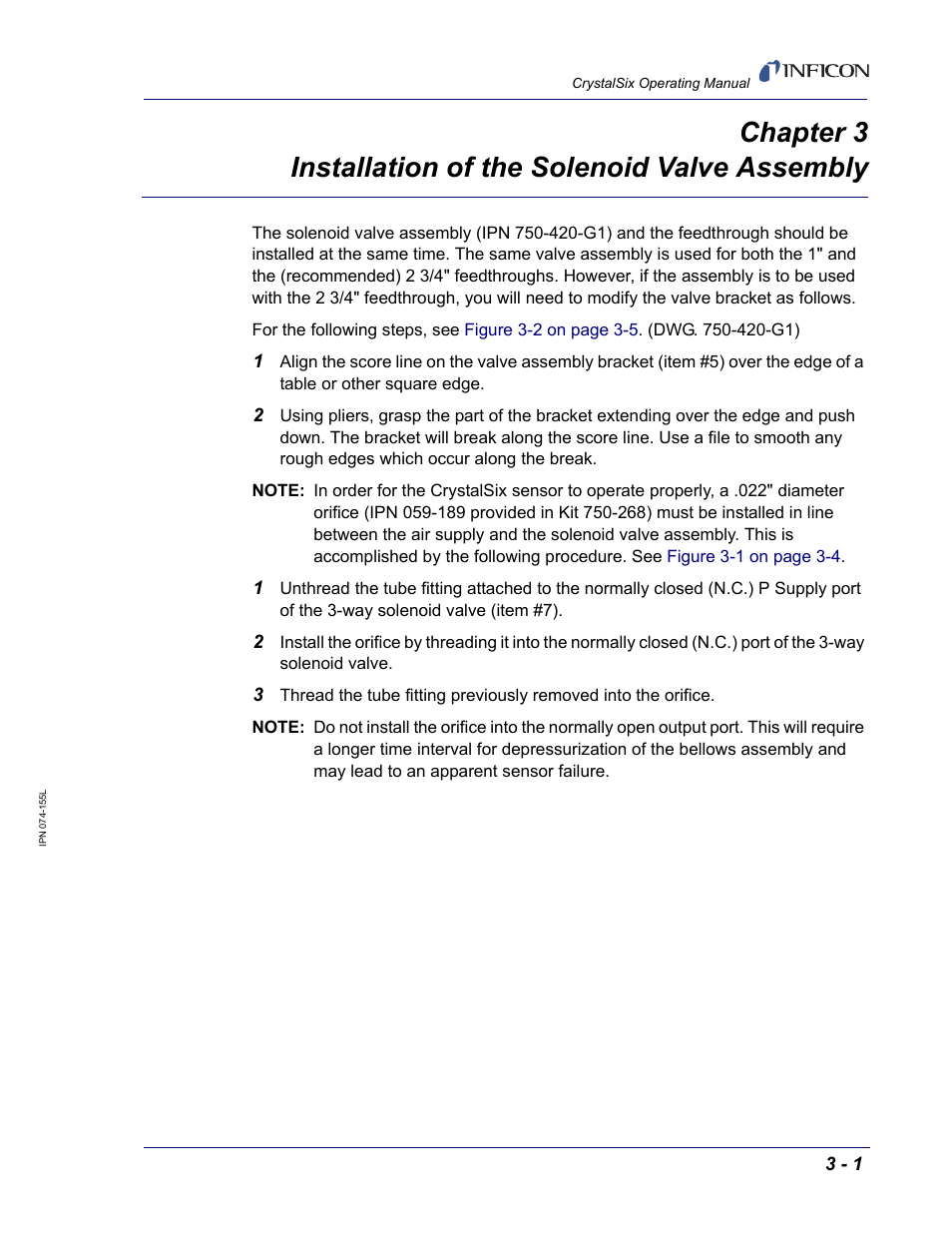 Chapter 3 | INFICON CrystalSix Sensor User Manual | Page 31 / 54
