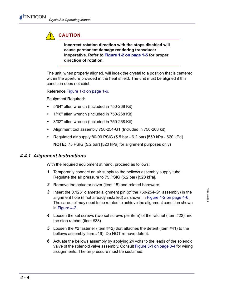 1 alignment instructions | INFICON CrystalSix Sensor User Manual | Page 40 / 54