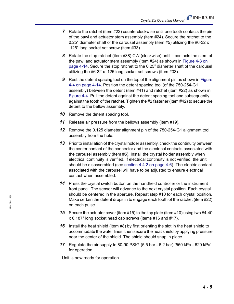 INFICON CrystalSix Sensor User Manual | Page 41 / 54