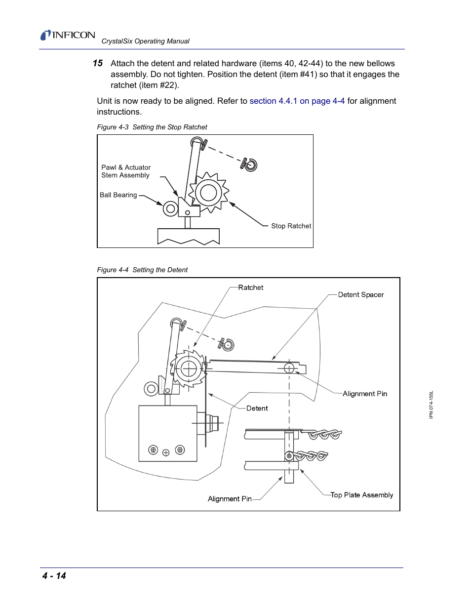 Figure 4-3 on, Secu, Figure | Figure 4-4, Pull the de | INFICON CrystalSix Sensor User Manual | Page 50 / 54