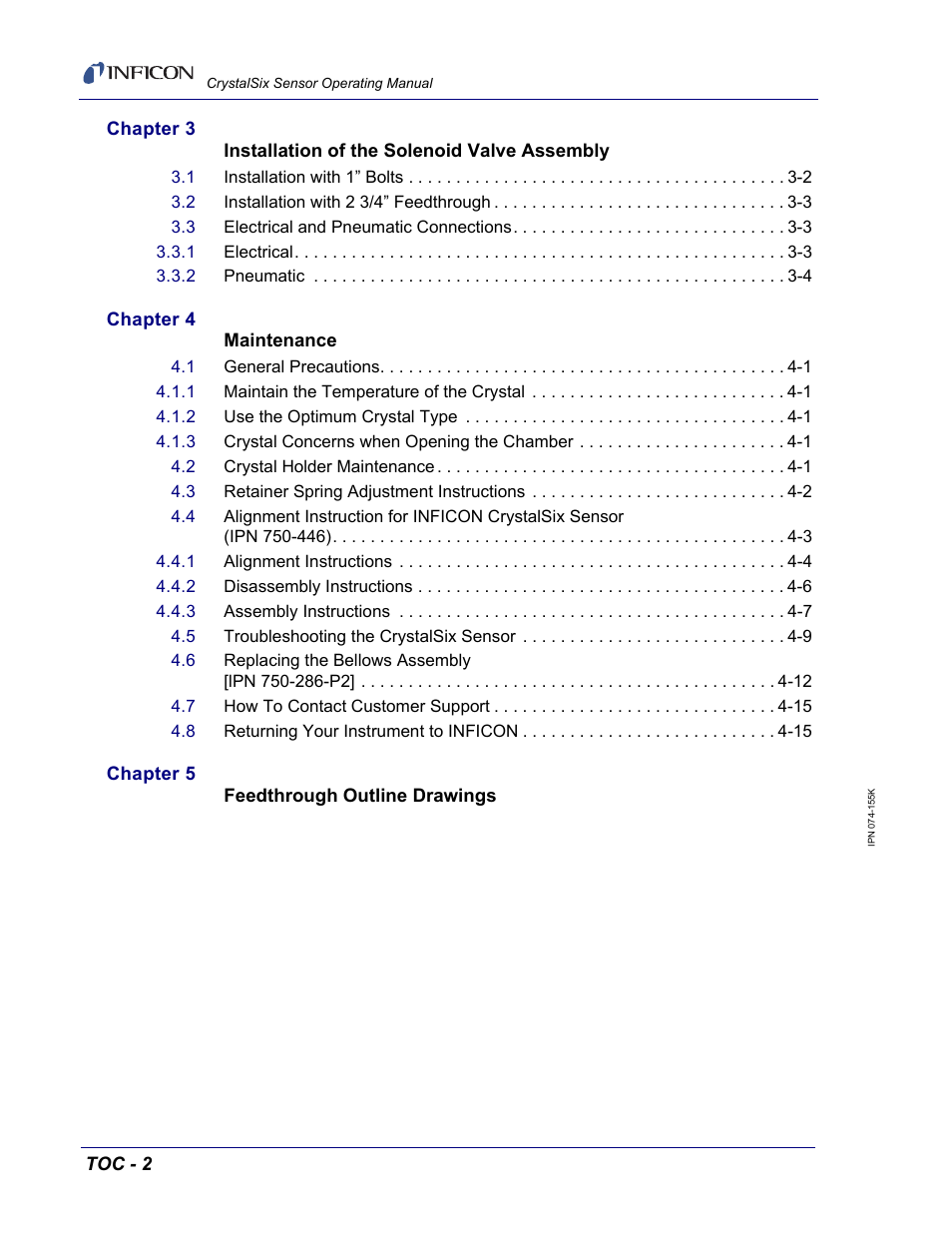 INFICON CrystalSix Sensor User Manual | Page 8 / 54