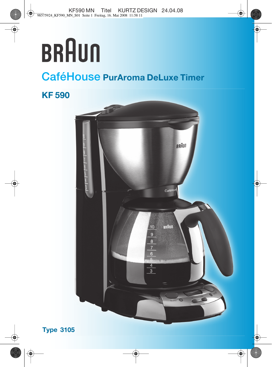 Braun KF 590 User Manual | 29 pages