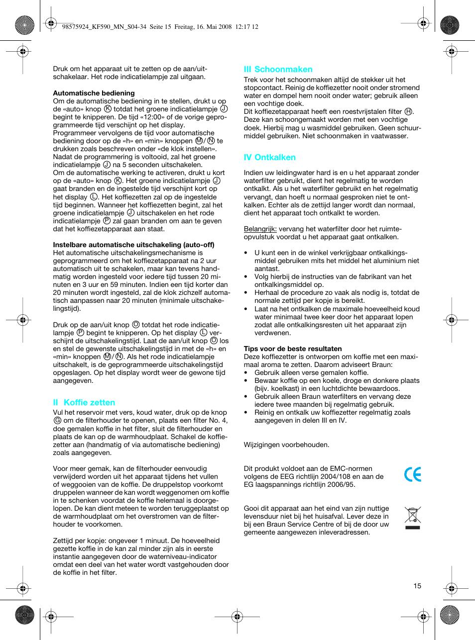 Braun KF 590 User Manual | Page 15 / 29