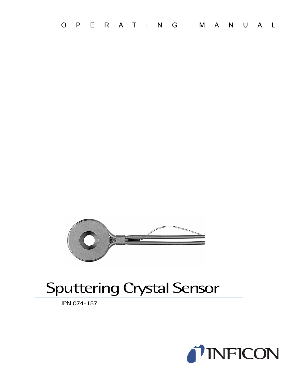 INFICON Sputtering Sensor User Manual | 54 pages