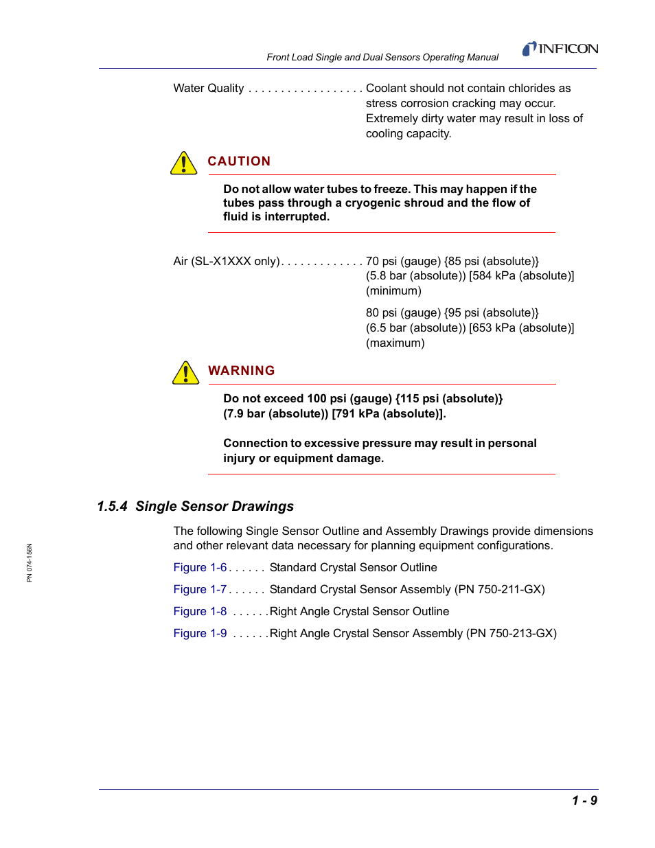 4 single sensor drawings | INFICON Front Load Single Sensor User Manual | Page 19 / 90