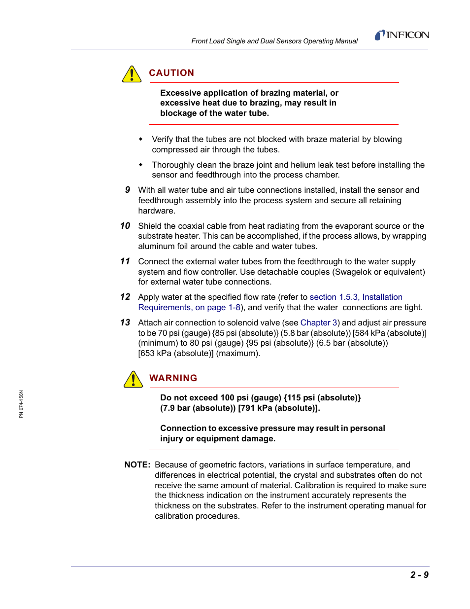 INFICON Front Load Single Sensor User Manual | Page 55 / 90