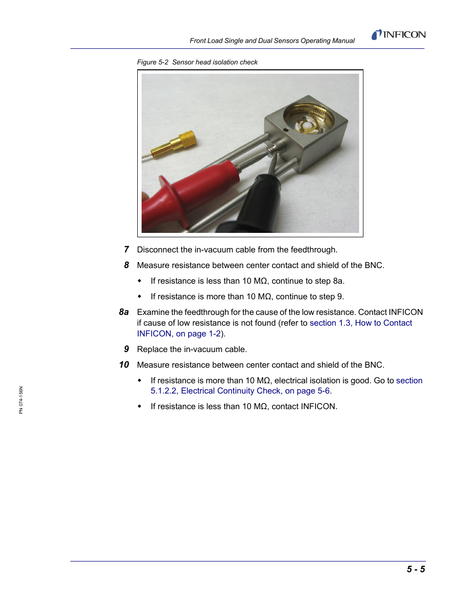 Figure 5-2, If re | INFICON Front Load Single Sensor User Manual | Page 81 / 90