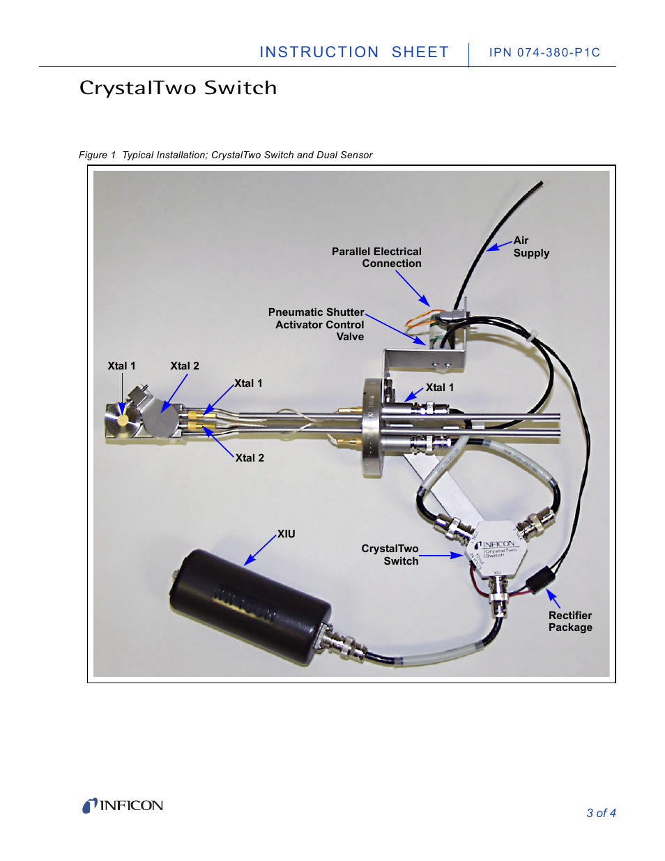 Crystaltwo switch, Instruction sheet | INFICON CrystalTwo Switch User Manual | Page 3 / 4