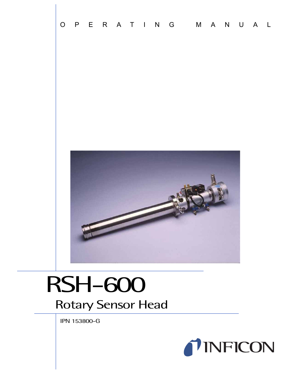 INFICON RSH-600 Rotary Sensor User Manual | 34 pages