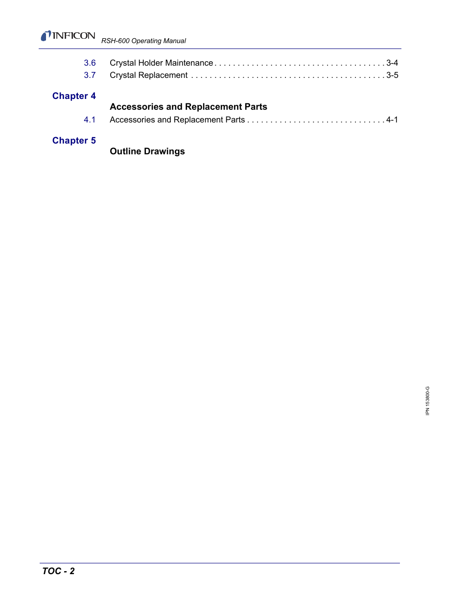 INFICON RSH-600 Rotary Sensor User Manual | Page 8 / 34