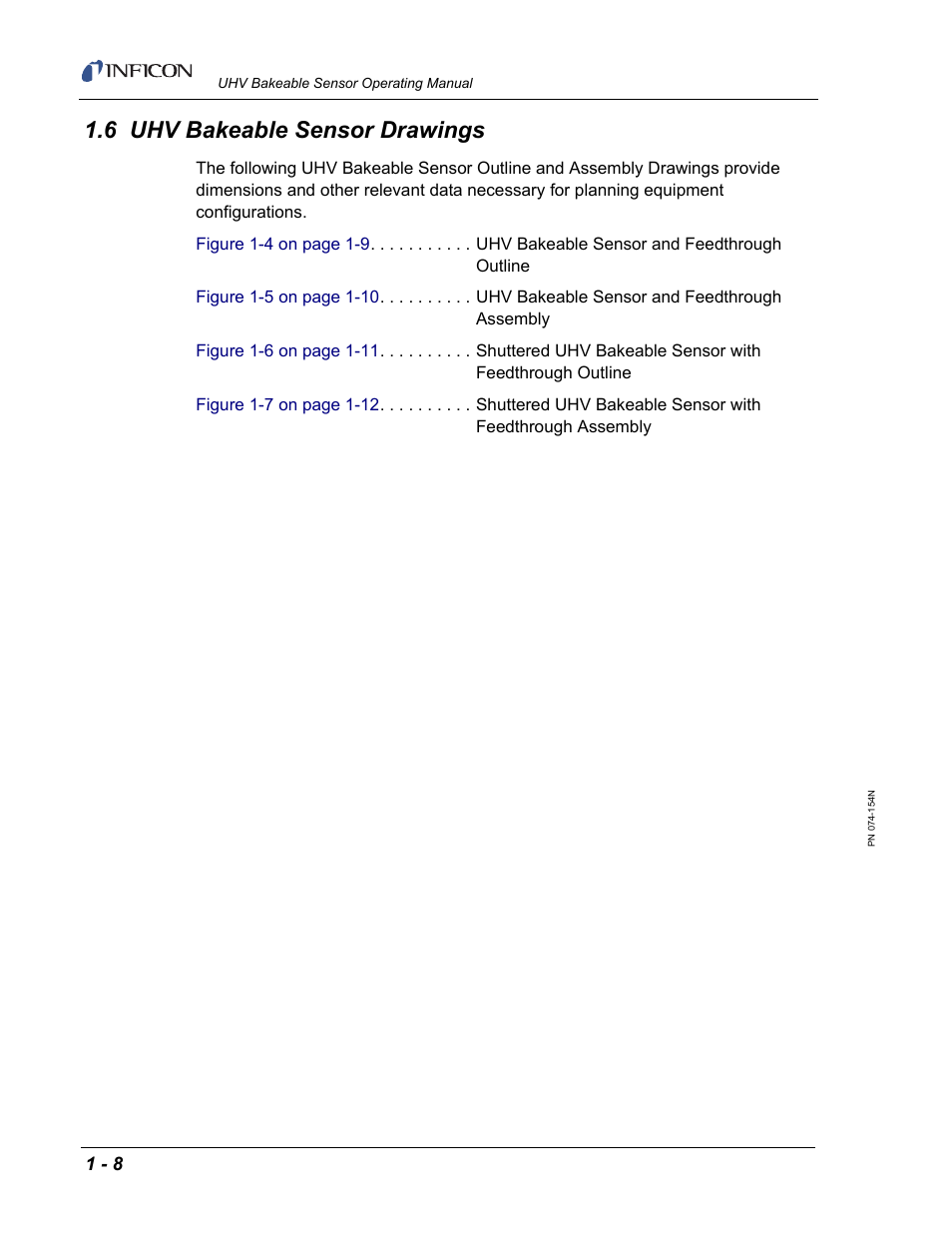 6 uhv bakeable sensor drawings | INFICON UHV Bakeable Sensor User Manual | Page 16 / 50