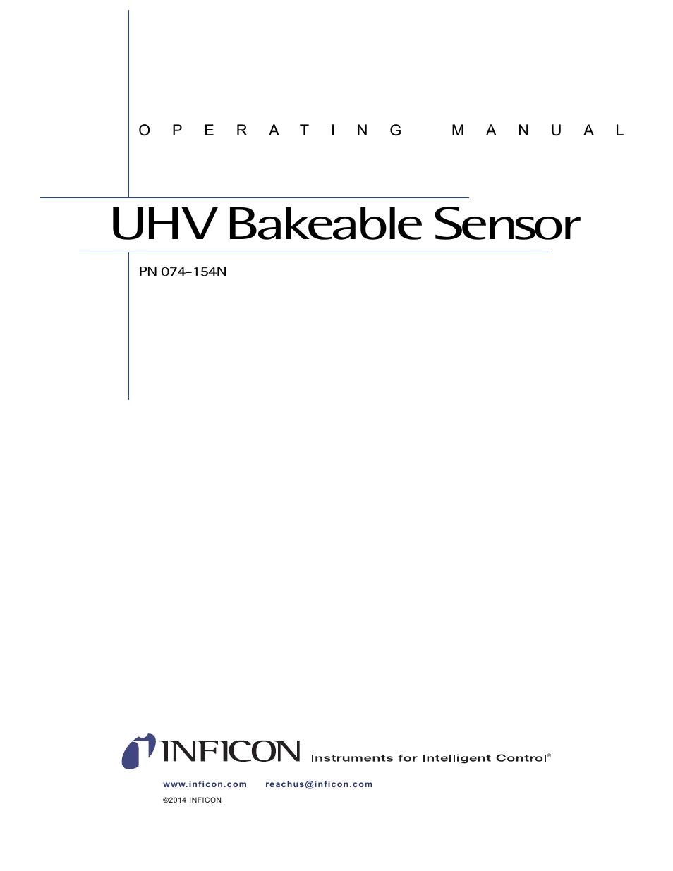 Uhv bakeable sensor | INFICON UHV Bakeable Sensor User Manual | Page 3 / 50