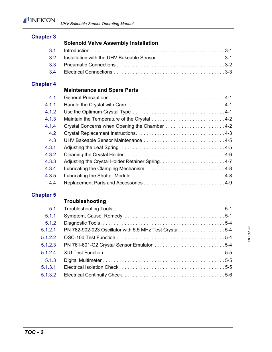 INFICON UHV Bakeable Sensor User Manual | Page 8 / 50