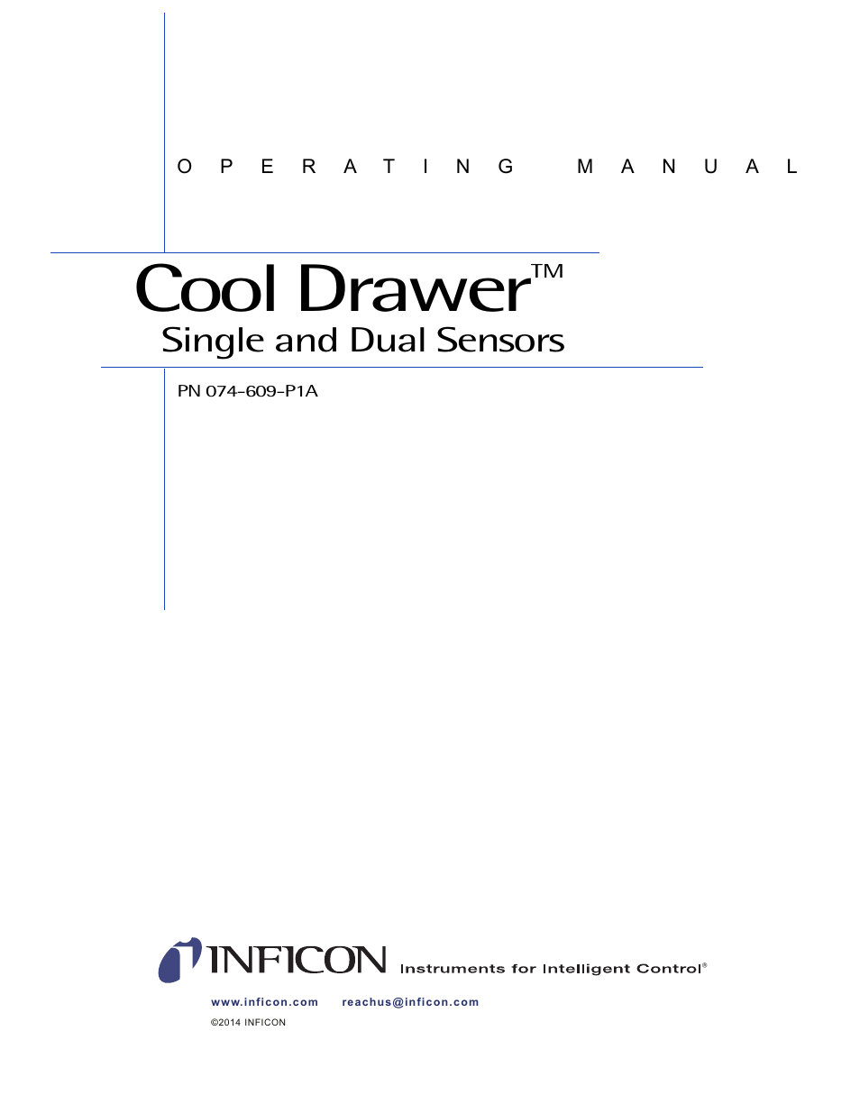 Cool drawer, Single and dual sensors | INFICON Cool Drawer Single Sensor User Manual | Page 3 / 52