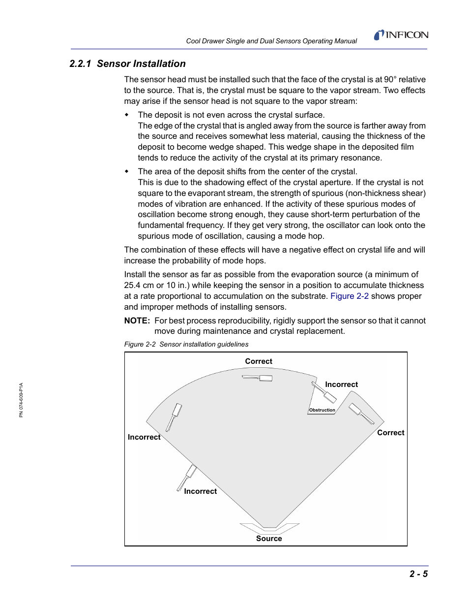 1 sensor installation | INFICON Cool Drawer Single Sensor User Manual | Page 31 / 52