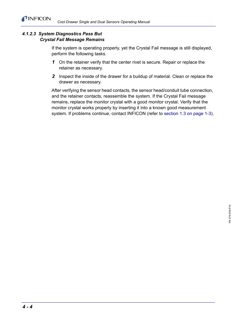 INFICON Cool Drawer Single Sensor User Manual | Page 44 / 52