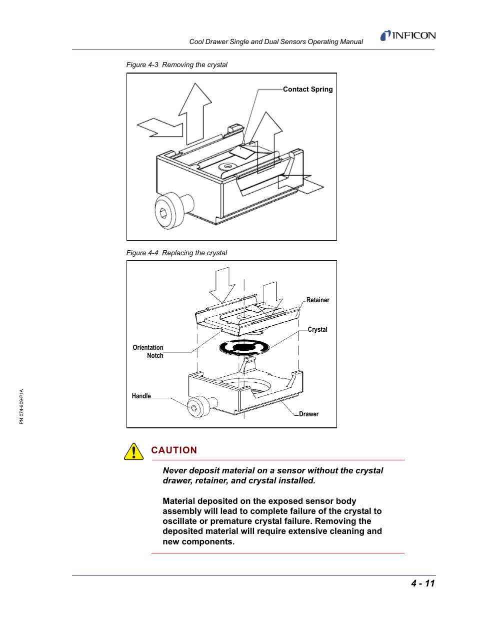 Figure 4-3, Figure 4-4, Caution | INFICON Cool Drawer Single Sensor User Manual | Page 51 / 52