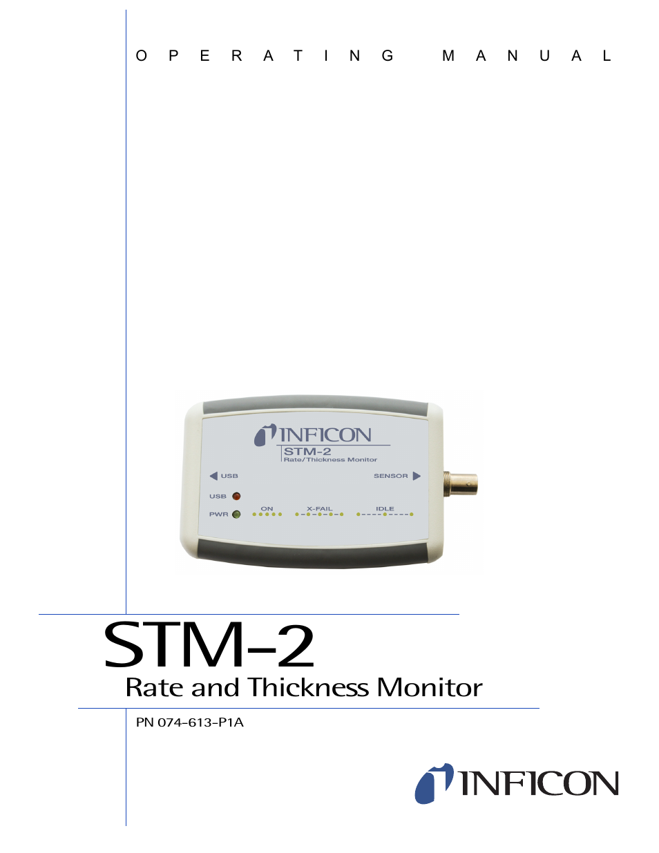 INFICON STM-2 USB Thin Film Rate/Thickness Monitor User Manual | 106 pages