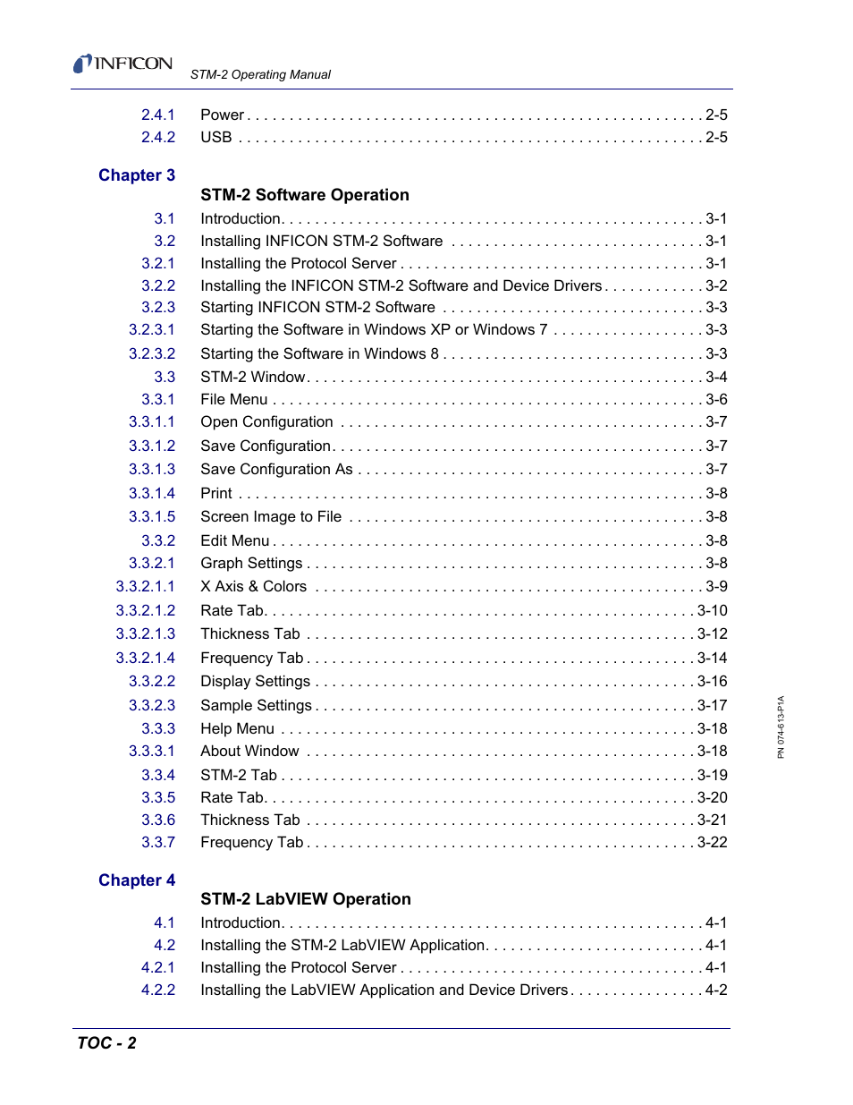 INFICON STM-2 USB Thin Film Rate/Thickness Monitor User Manual | Page 10 / 106