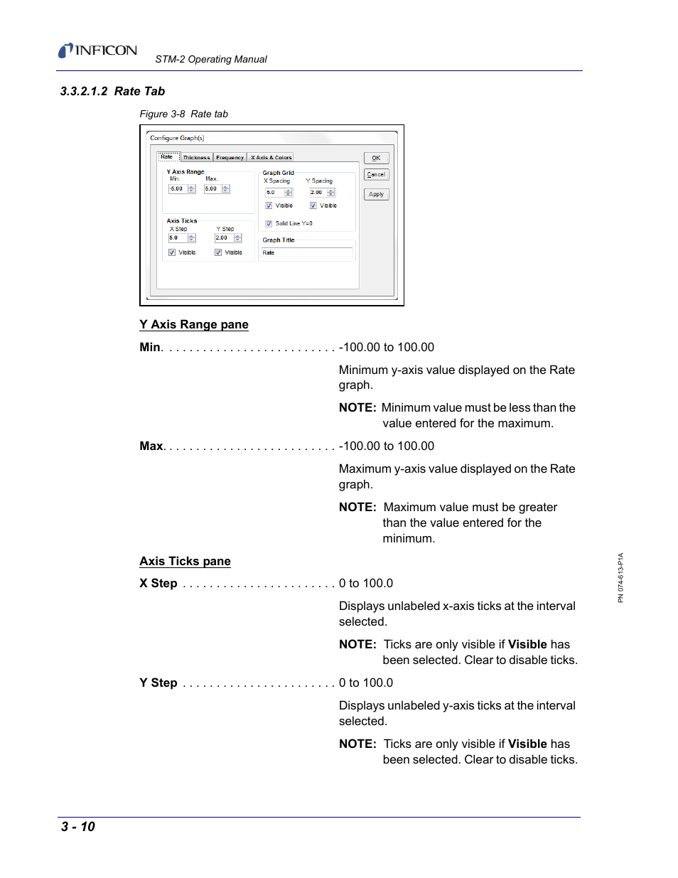 2 rate tab | INFICON STM-2 USB Thin Film Rate/Thickness Monitor User Manual | Page 36 / 106