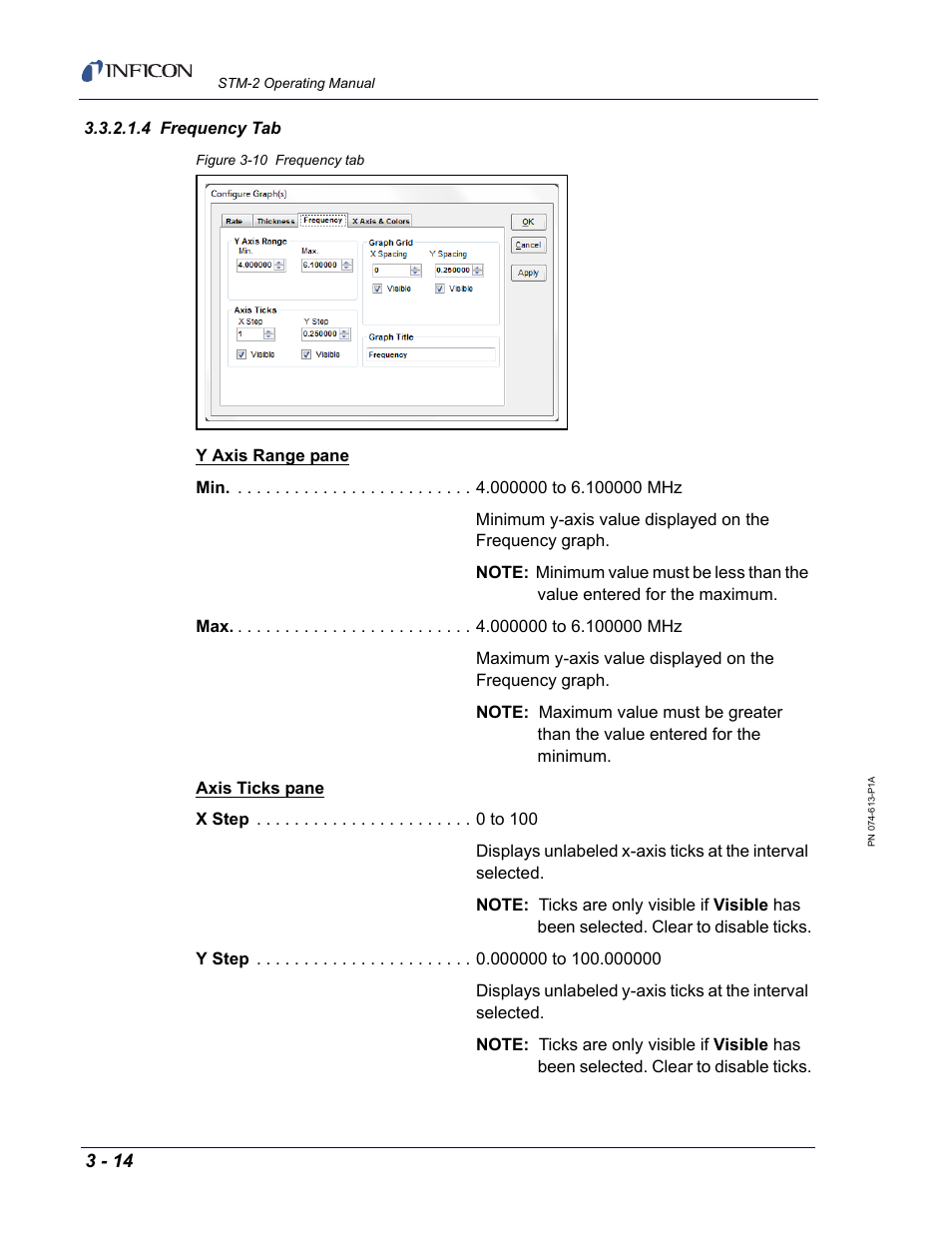 4 frequency tab | INFICON STM-2 USB Thin Film Rate/Thickness Monitor User Manual | Page 40 / 106