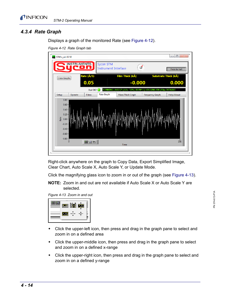 4 rate graph | INFICON STM-2 USB Thin Film Rate/Thickness Monitor User Manual | Page 62 / 106