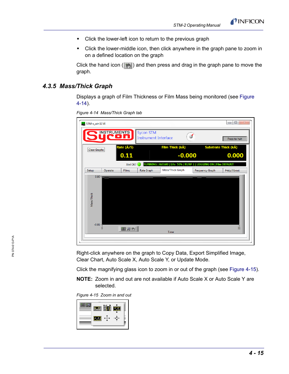 5 mass/thick graph, Ab (see | INFICON STM-2 USB Thin Film Rate/Thickness Monitor User Manual | Page 63 / 106