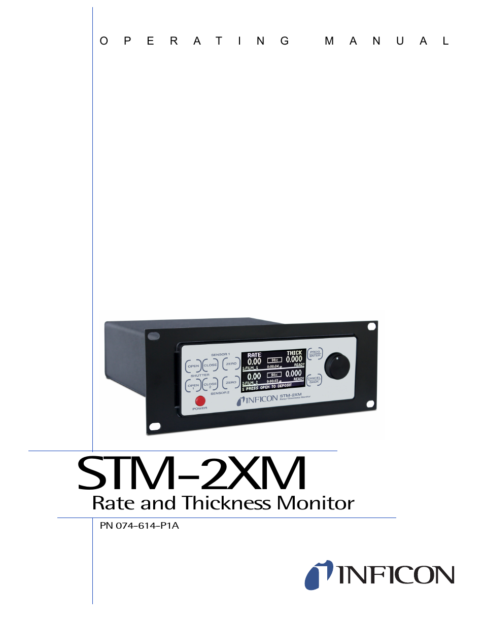 INFICON STM-2XM 2-Channel Rate/Thickness Monitor User Manual | 146 pages