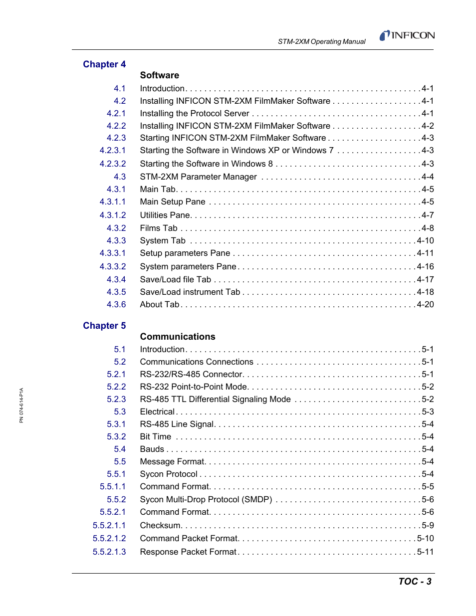 INFICON STM-2XM 2-Channel Rate/Thickness Monitor User Manual | Page 11 / 146