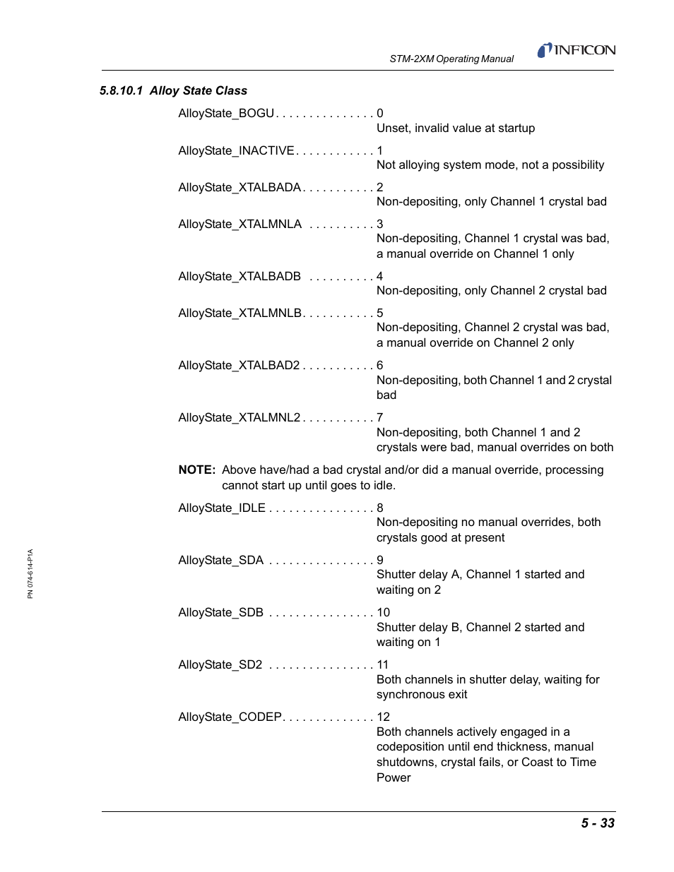 1 alloy state class, Section 5.8.10.1 | INFICON STM-2XM 2-Channel Rate/Thickness Monitor User Manual | Page 113 / 146