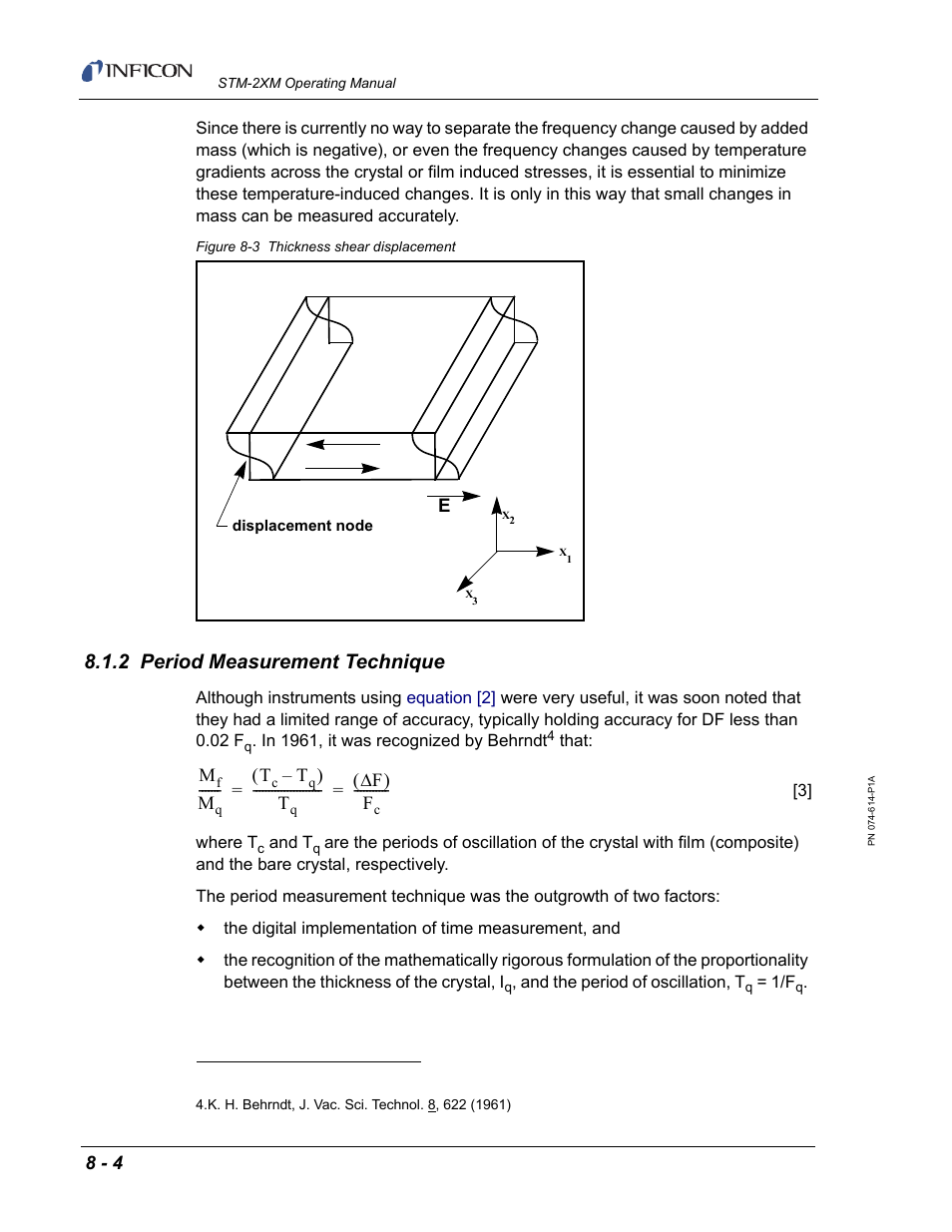 2 period measurement technique | INFICON STM-2XM 2-Channel Rate/Thickness Monitor User Manual | Page 136 / 146