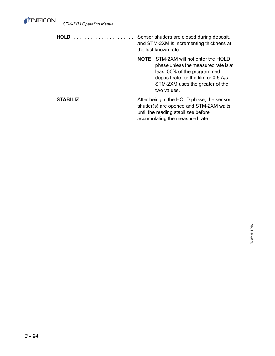 INFICON STM-2XM 2-Channel Rate/Thickness Monitor User Manual | Page 60 / 146