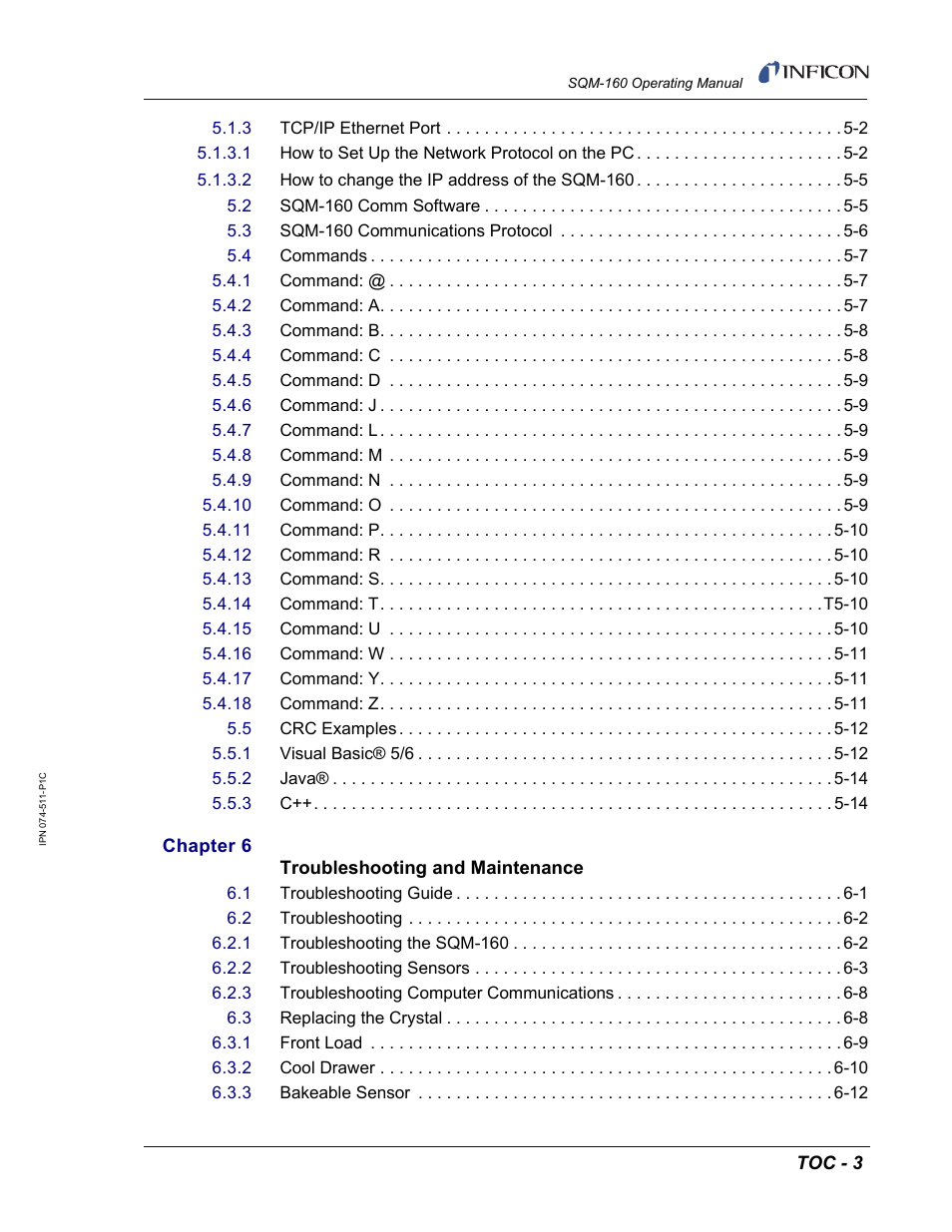 INFICON SQM-160 Thin Film Deposition Monitor User Manual | Page 11 / 120
