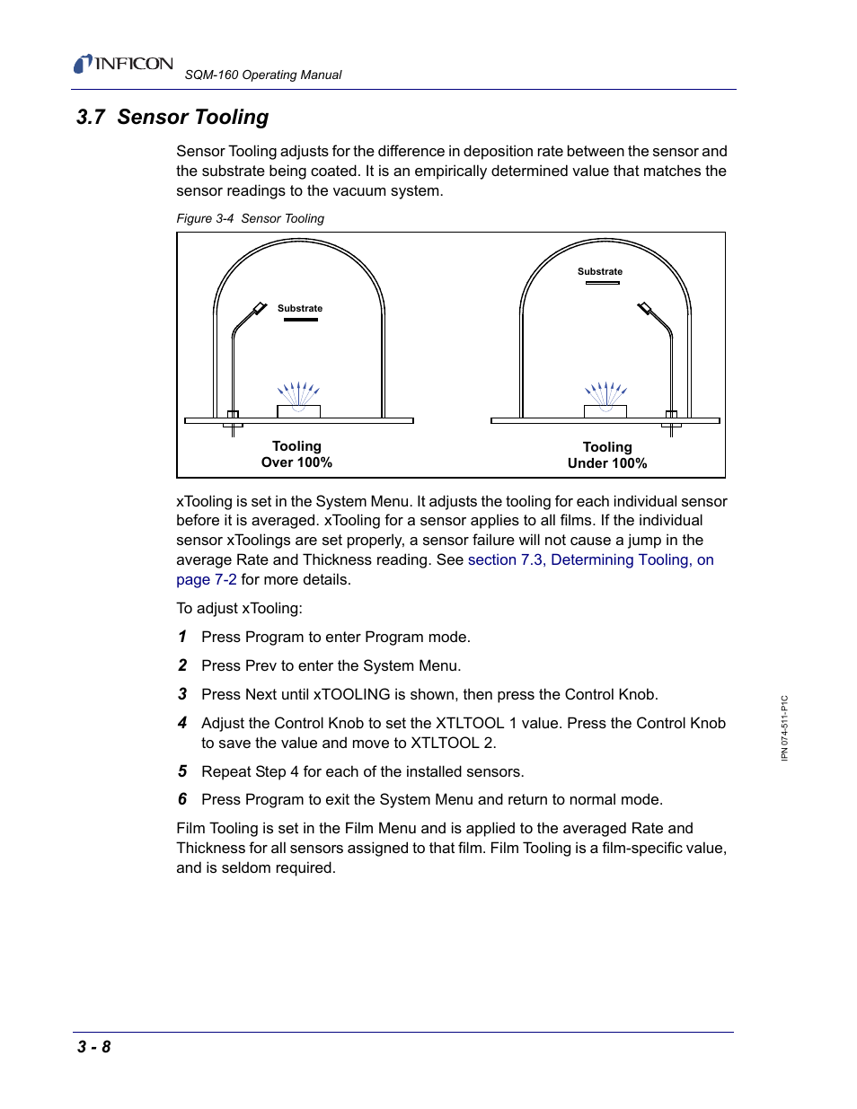 7 sensor tooling | INFICON SQM-160 Thin Film Deposition Monitor User Manual | Page 38 / 120