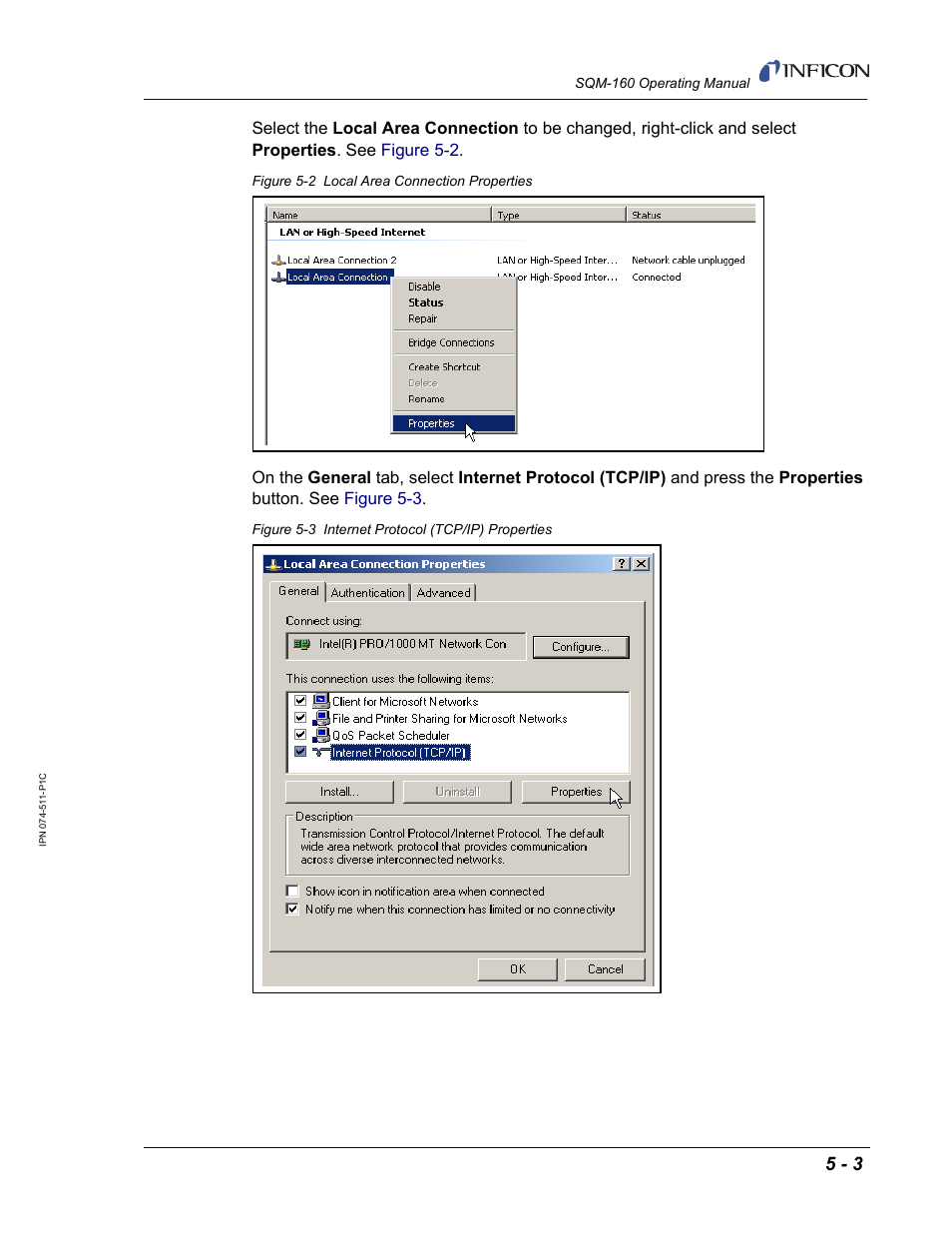 INFICON SQM-160 Thin Film Deposition Monitor User Manual | Page 63 / 120