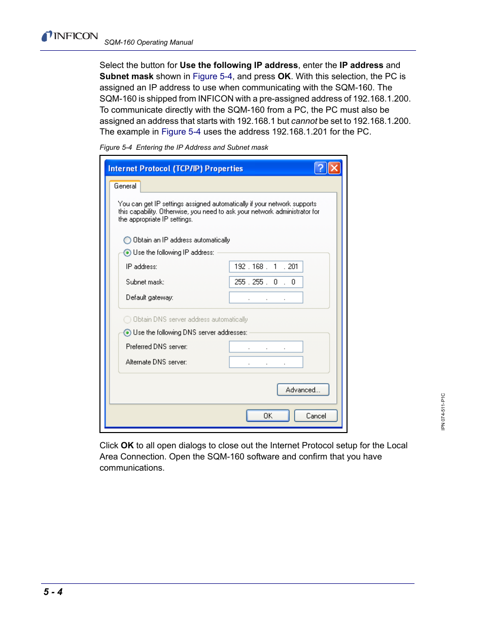 INFICON SQM-160 Thin Film Deposition Monitor User Manual | Page 64 / 120