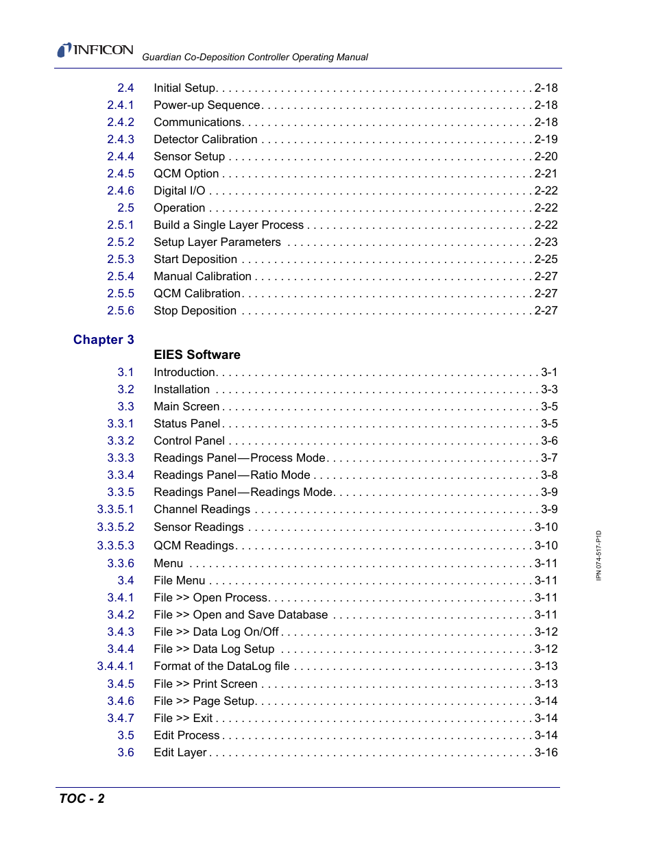 INFICON Guardian EIES Controller User Manual | Page 10 / 160